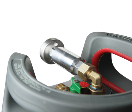 GasBank DISH-Tankadapter mit Rückschlagventil und Filter, 3/4" UNF JIC – für GasBank Multi und Alugas