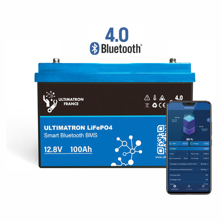100 Ah ULTIMATRON LiFePO4 Smart BMS Batterie 12.8V