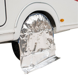 Radschutzhülle mit Sonnenreflektion