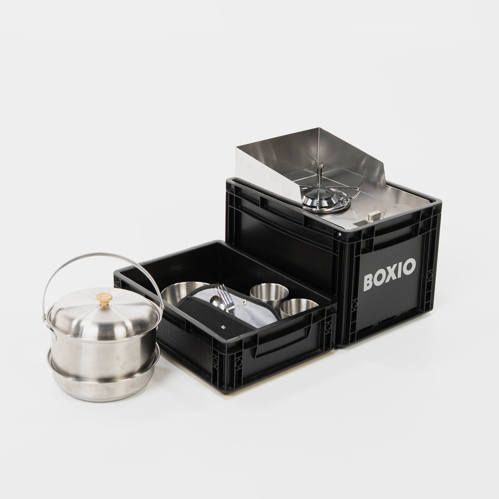 Set BOXIO COOK MAX+ mit Kocher und Geschirr