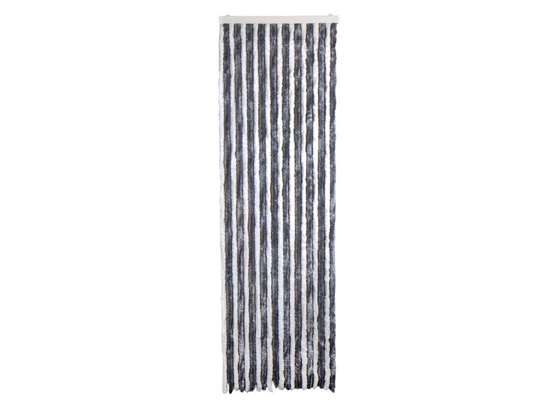 Carbest Chenille Türvorhang 56 x 205 cm weiß/grau