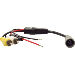 Adapter Monitor, 6-polige Kupplung auf Cinch-Stecker