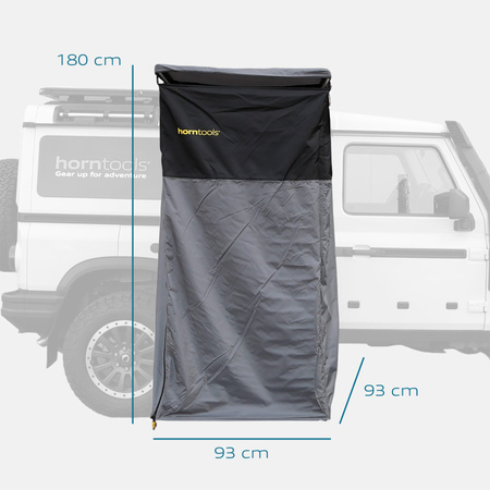 horntools Duschzelt Horizon Grau 180 cm 100% Polyester PES