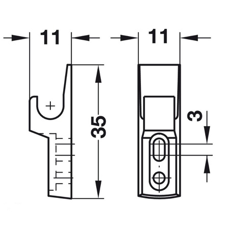 Federschnapp-Verschluss Mini-Latch