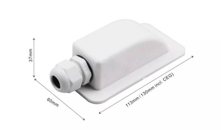 Weißer Dachadapter für 1 Kabel / Solarkabel
