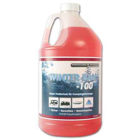Lilie Winter Ban 3,78 l Frostschutzmittel für Trinkwasseranlagen in Wohnmobil, Wohnwagen und Boot - Propylenglykol, bis -75 °C