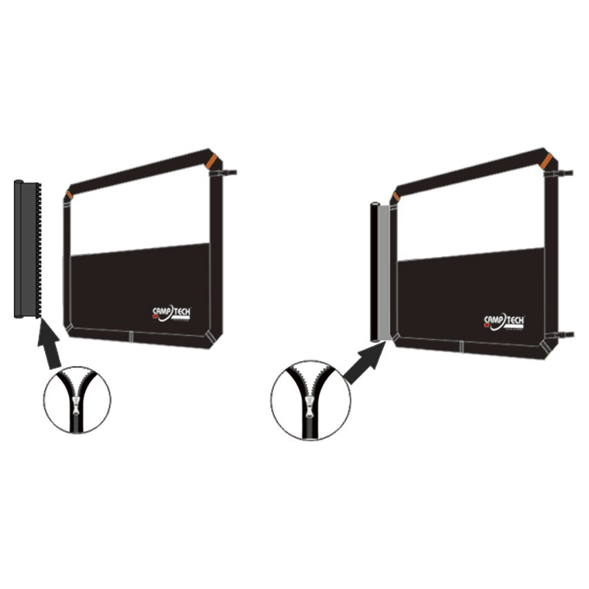 CAMPTECH Laufstall Windschutz Granat Air