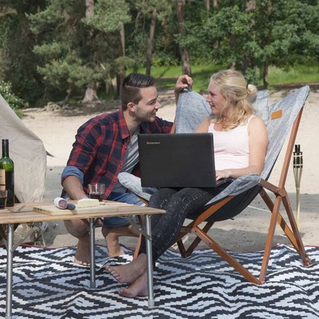 Bo-Camp klappbarer Campingstuhl L Grau Urban Outdoor - Bloomsbury - Oxford Polyester