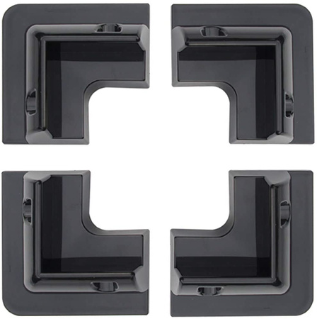 4Stück.- Halterungen BLACK für Solarmodule für Wohnmobile, Yachten, Boote und Wohnwagen