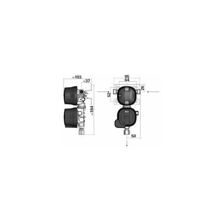 Truma DuoControl CS Gasregler VERTICAL 30mbar 1,5kg/h - mit Crashsensor 