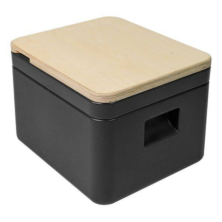 Trelino Origin S Trenntoilette Komposttoilette Anthrazit mit Holzdeckel, 3,5 l / 6 l, ohne Wasser und Chemie