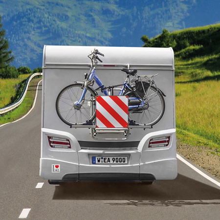 EAL Warnschild 2in1 aus Aluminium, rot-weiß, 50x50 cm