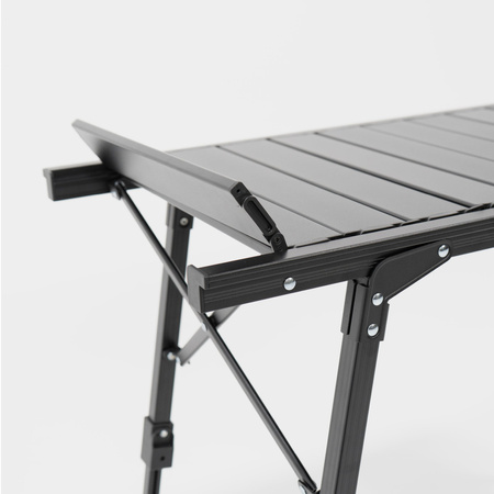 BOXIO TABLE - Campingtisch aus Aluminium für 3 Euroboxen, Beine 40-62 cm