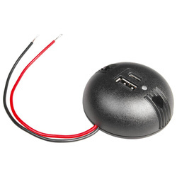 PROCAR Aufbau-Doppelsteckdose USB-C/USB-A rund