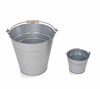 TROBOLO Zinkeimer-Set: 15 l Zinkeimer mit Holzgriff und 350 ml Aluschaufel für Einstreu