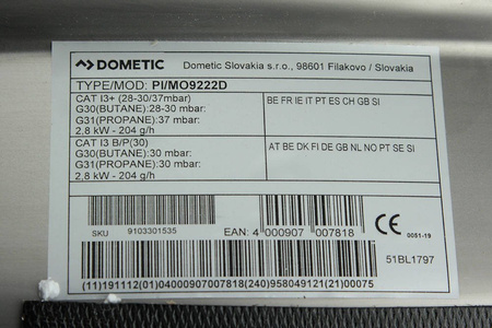 Dometic Smev MO9222R Kompakt-Gasherd mit zwei Brennern und Spüle in einem - RIGHT