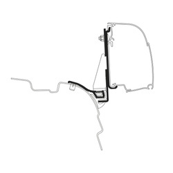 Adapter VW T5 / T6 langer Radstand mit Reimo Multi Rail für Thule 4200