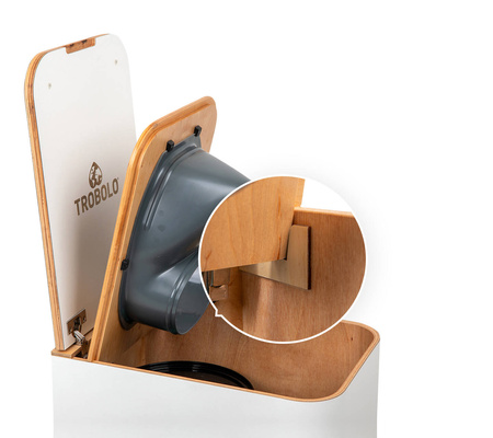 TROBOLO SilvaBlœm - Trenntoilette aus Holz, weiß