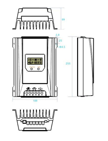 Laderegler für Photovoltaikmodule 40A Bluetooth Lumiax MPPT 24V-48V