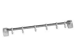 Hakensockel mit 6 Haken, hellgrau, Ø 400 mm x 12 mm