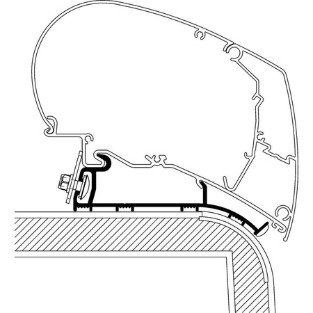 Roof Adapter für Eriba Nova Wohnwagen 2013 zu TO Serie 6 und 9