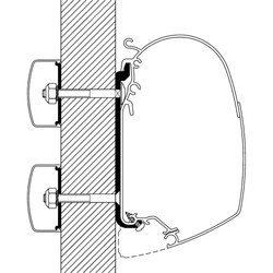 Thule Flachadapter 4,50 m für Wandmarkisen Omnistor 4900, 5200, 8000 - 308043
