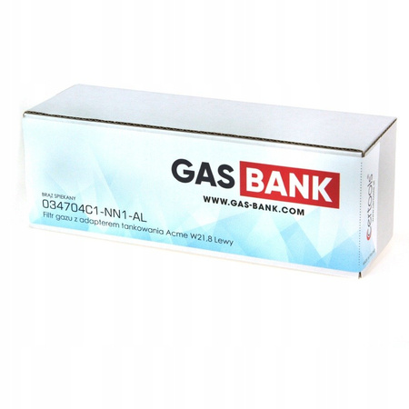 GasBank DIN G12 KLF-Filter auf ACME für 11kg-Flaschen