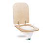 TROBOLO Urinseparator weiß mit Holzsitz und Deckel - Einsatz für DIY Trenntoilette