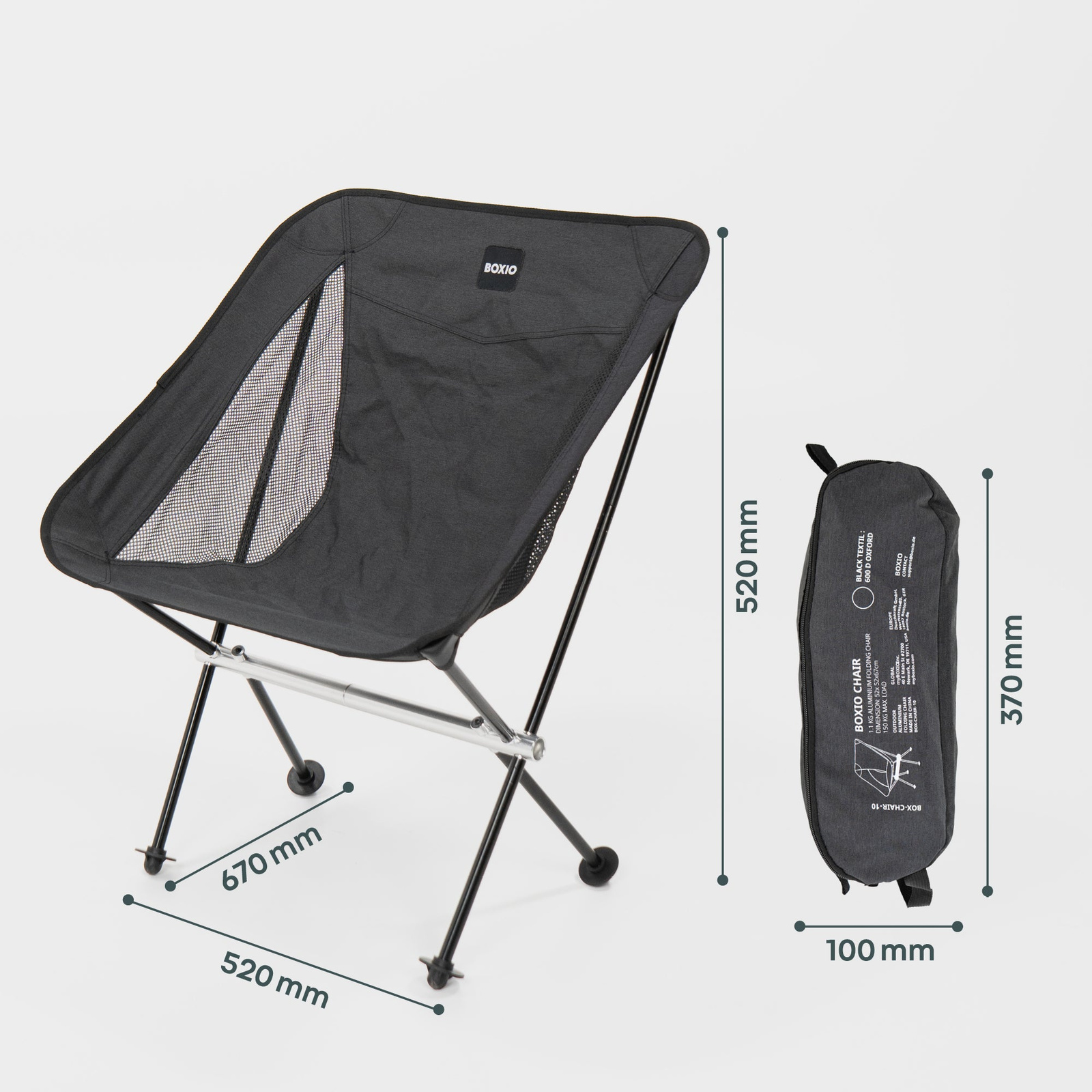 Ultraleichter Campingstuhl BOXIO CHAIR