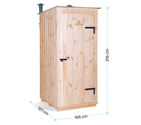 TROBOLO KitaBœm - Toilettenhäuschen aus Holz mit Trenntoilette und Kindertoilette