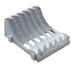 Caravan-Küchen-Stecksystem: Tellerhalter niedrige Höhe, weiß