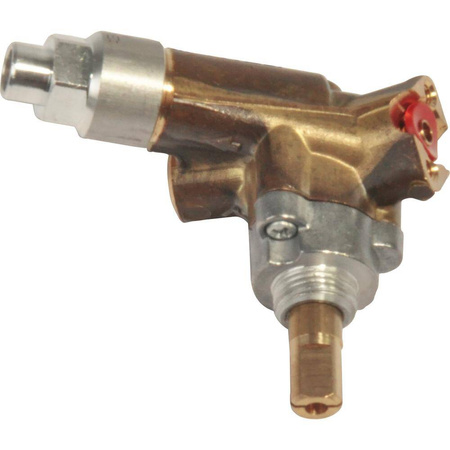 Gashahn, gewinkelt für kleinen Brenner (Deckel 45 mm) zu Dometic-Kombinationen, alt und Serie H (neu)