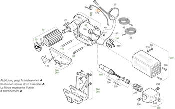 Kabelspindelbaugruppe A für Mover TE/H TE/SE R/H SE R/TE R/H TE R/TE R4/SE/H SE
