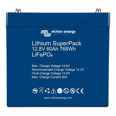 Lithium-SuperPack 12,8V/60Ah (M6) Victron-Batterie