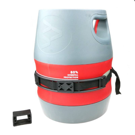 Gurtschelle für Gasflasche mit Befestigungswinkel (ohne Schrauben)