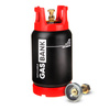 GasBank Single SLIM 5 kg + Gasflaschenfülladapter mit Rückschlagventil - Kevlar Flüssiggasflasche