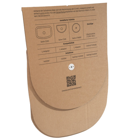 Clesana Toilettenmatte Braun Karton 35x35 cm