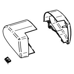 Thule 1500603349 Endkappen Motor für Markise Omnistor 6300 mit 12-V-Motor - anthrazit, Satz links + rechts