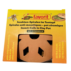 Insektenspiralen im Tontopf