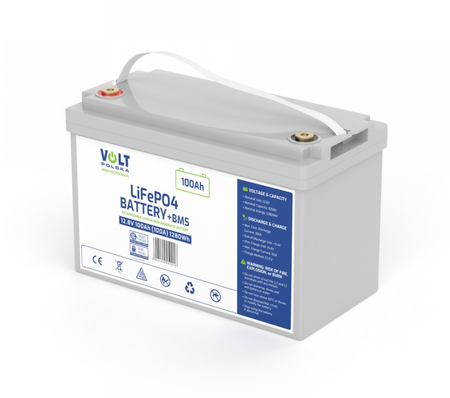 VOLT LiFePO4 12,8V 100Ah (100A) BMS-Akku