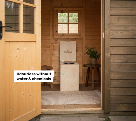 TROBOLO TeraBlœm Lite – Komposttoilette aus Holz, Komplettset