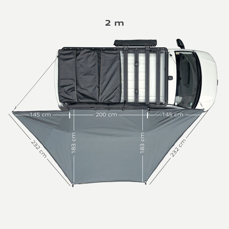 horntools Markise Horizon 180° Länge 250 cm