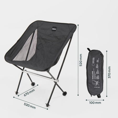 BOXIO CHAIR - ultraleichter Campingstuhl aus Aluminium 1 kg, bis 150 kg
