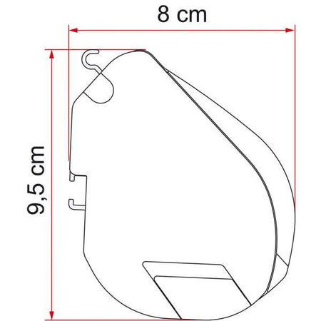 Fiamma F35pro 300 Markise für Kastenwagen und Minivans - Länge 303 cm, Auszug 225 cm, Gehäuse Titanium, Tuch Royal Grey