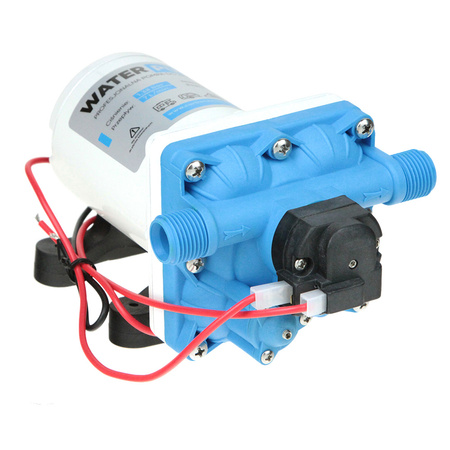 Water Pump WP7LPM 12 V Trinkwasserpumpe, 7 l/min, 1,38 bar - 4-Kammer mit Druckschalter und Filter