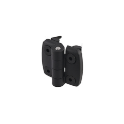 MiniTec Klappscharnier Schwarz Kunststoff-Stahl