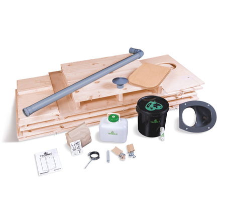 TROBOLO KersaBœm - Toilettenhäuschen aus Holz mit Trenntoilette mit 300 l Komposter