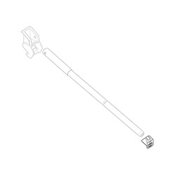 Spannstangenaufnahme Front, Markisenlänge 4 – 6 m