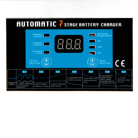12-V-Netzladegerät für BC-20 PRO 20A-Batterien (230V/12V) LCD 7-stufiges Ladegerät