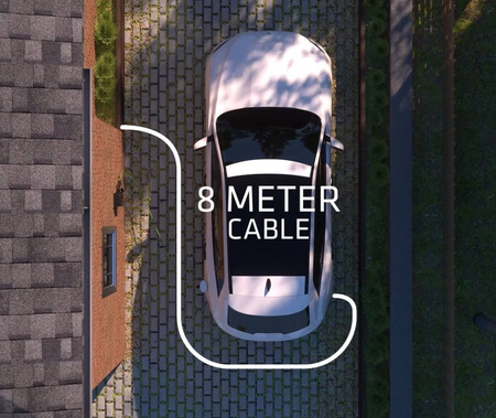 Blaupunkt Einphasiges tragbares Ladegerät für Elektroautos - Typ 2 Stecker